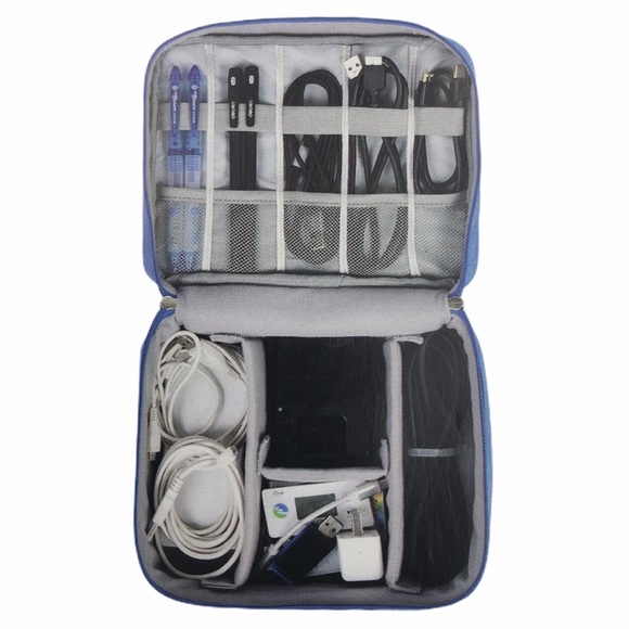 Electronics Bag Handbags - DIGITAL Travel Bag Pouch for Electronics Purple
